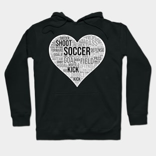 Soccer Heart Black and White Hoodie